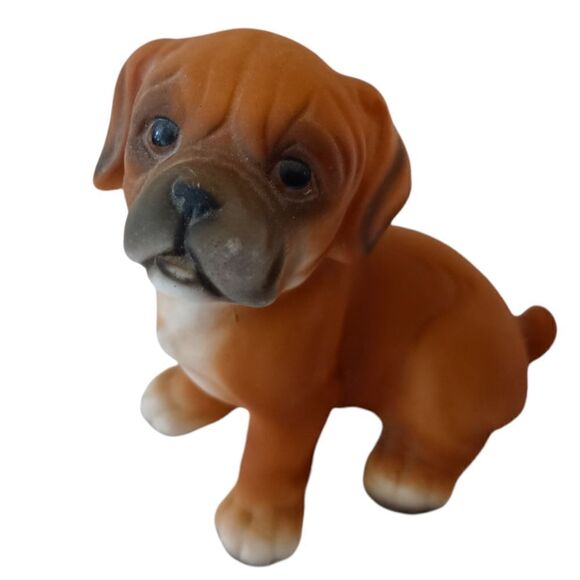 Vintage Boxer Dog Puppy Figure Harvey Knox Global Art Porcelain J21B83 1980s.  N - Picture 16 of 16